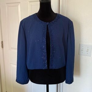 Donna Morgan Royal Blue Vintage Bolero